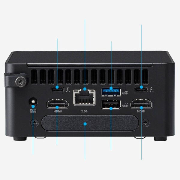 ASUS NUC 14 PRO/ Revel Canyon/ MTL-H 28W (U7 155H)/ Tall Kit(L6) - No Cord