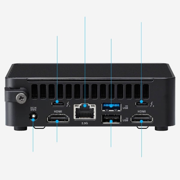 ASUS NUC 14 PRO/ Revel Canyon/ MTL-H 28W (U5 125H)/ Slim Kit(L6) - No Cord