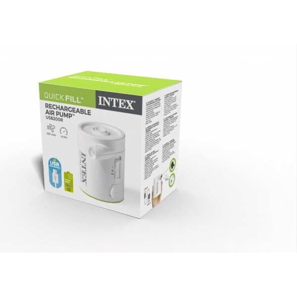 Intex Quickfill USB200R Electric Powered Portable Mini Air Pump 200L/min