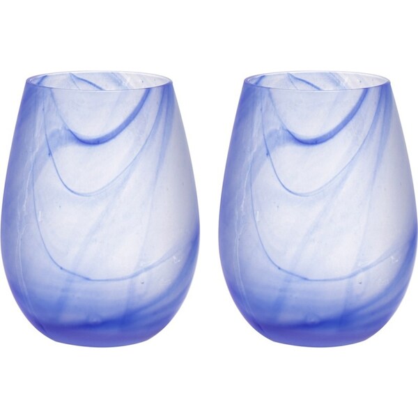 2pc Tempa Skylar Ocean Stemless Red/White Wine Glass Drinkware/Bar Set