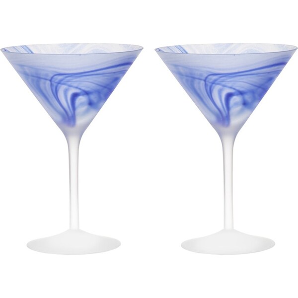 2pc Tempa Skylar Ocean Martini Drinking Cocktail Glass Drinkware/Barware Set