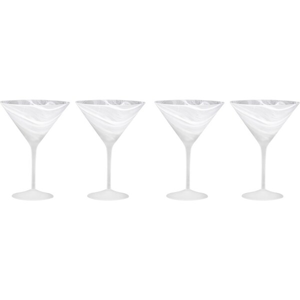 2x 2pc Tempa Skylar Frost Martini Drinking Cocktail Glass Drinkware/Barware Set