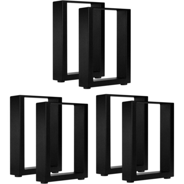 Oikiture 6X Coffee Dining Table Legs Bench Box DIY Steel Metal Industrial 40CM