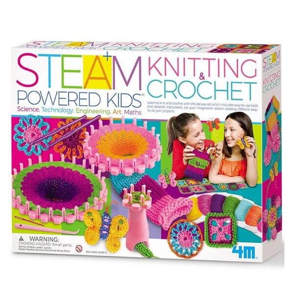 4M STEAM Powered Kids Knitting & Crochet
