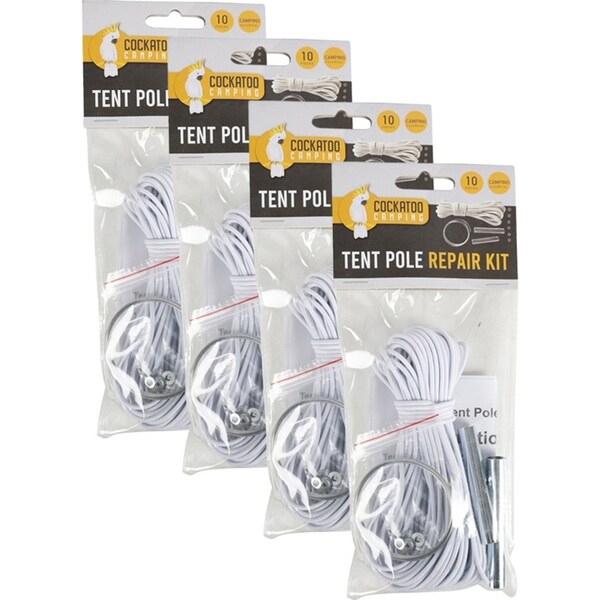 4x Cockatoo Steel Wire Tent Pole Repair Kit Camping Accessories/Equipment