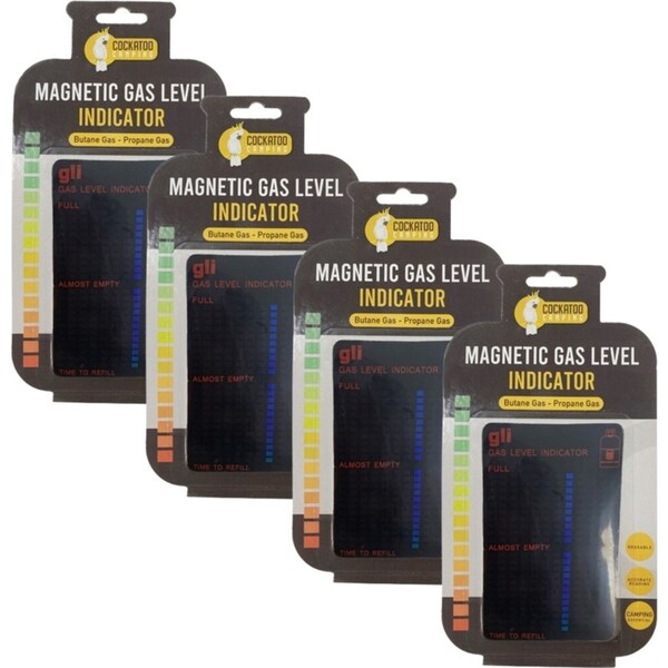 4x Cockatoo Magnetic Barbecue Gas Bottle Level Indicator Camping Equipment