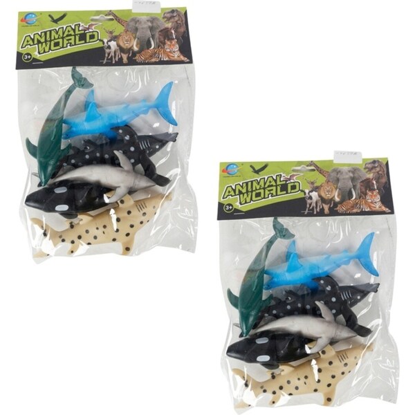 2x 6pcRazoo Ocean World Animals Assorted Pvc Bag Collections Fun Toy 24x20cm 3+