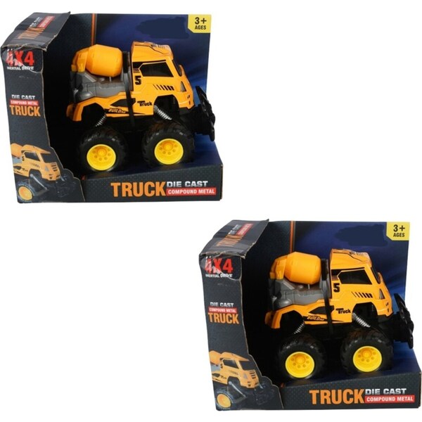 2x Razoo Die Cast Friction Powered Construction Vehicle Assorted Toy 10x15cm 3+