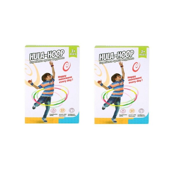 2x Razoo Hula Hoop In Colour Box Kids/Children Fun Play Toy Set 28x18cm 3y+