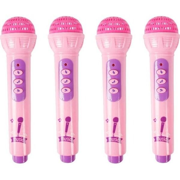 4x Razoo Microphone w/ Light & Music 20cm Kids/Childrens Play Toy Asstd 3+