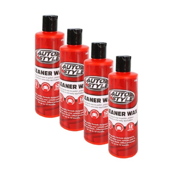 4x Auto Style Liquid Cleaner Wax Auto Protective Polish Cleaner 250G 34.5x22.5cm