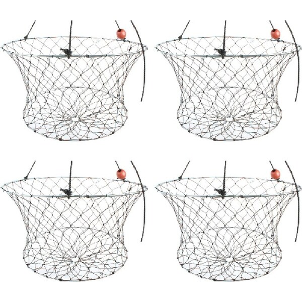 4x Fishteck Net Crab 60cm All Mesh 4.3C Camping Outdoor Accessories/Equipment