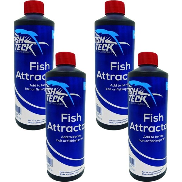 4x Fishteck Fish Oil Baits Attractants 500Ml Fishing Gear Equipment Accessories