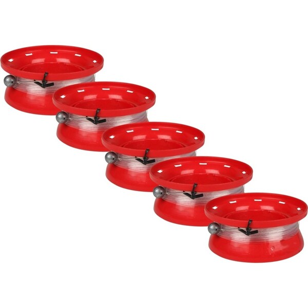 5x Fishteck Handcaster Camping Outdoors Fishing Accesories 4.5In 20Lb 50M