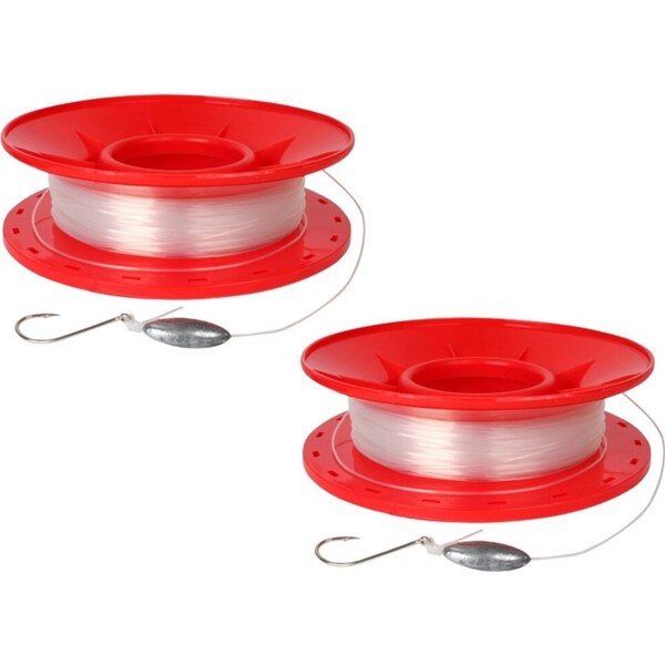 2x Fishteck Handcaster Camping Fishing Accesories 9.5In Rigged 150Lb 100M