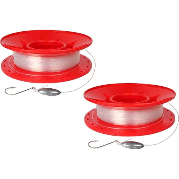 2x Fishteck Handcaster Camping Fishing Accesories 9.5In Rigged 200Lb 100M