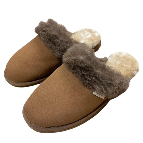 Australian Sheepskin Scuffs Moccasins Slippers Winter Slip On UGG w/ Kangaroo Trim 5