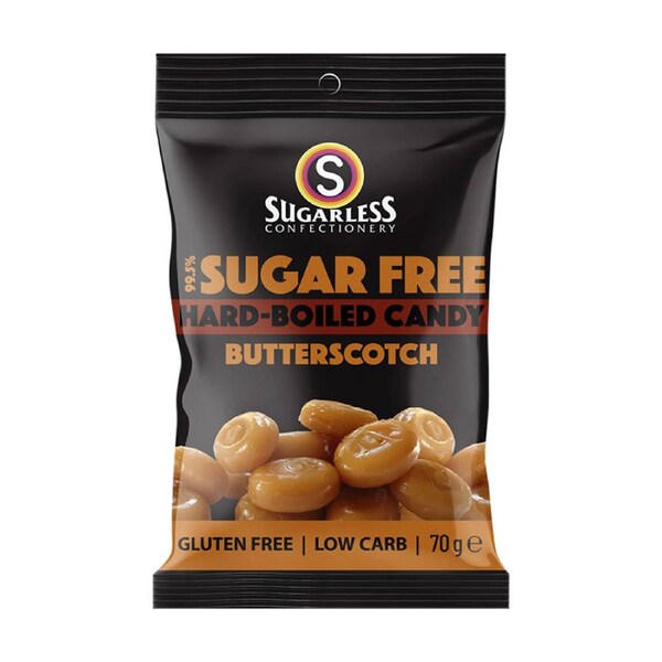 Sugarless Confectionery Co Butterscotch Hard-Boiled Candy 70g