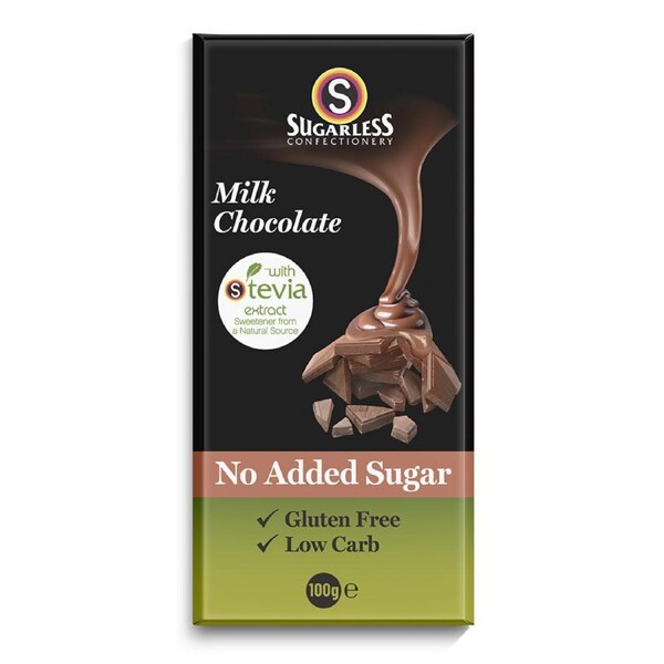 Sugarless Confectionery Milk Chocolate with Stevia 100g