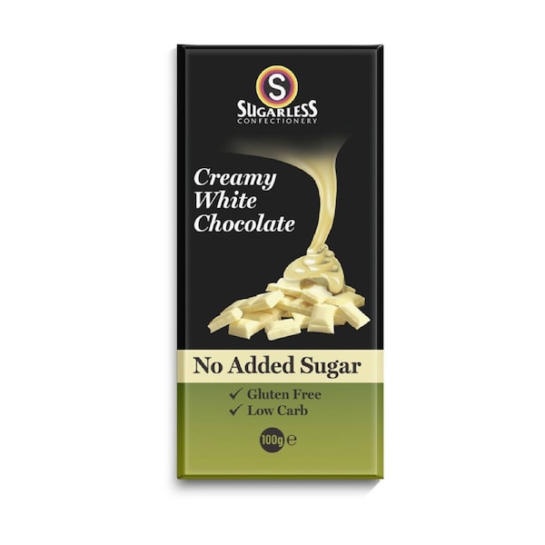 Sugarless Confectionery Co Creamy White Chocolate 100g