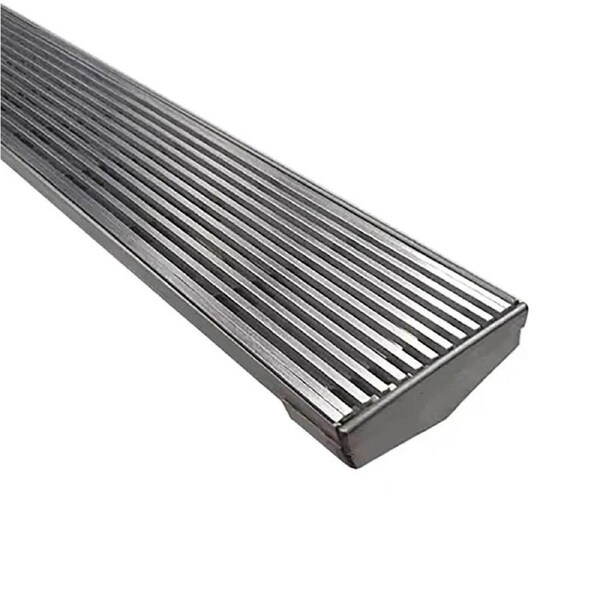 DrainTEK Custom Wedge Wire Shower Grate 4mm Gaps - 85mm - Brushed Finish (Up to 500mm)