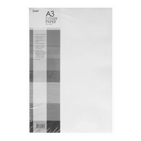 500pc Jasart Double Sided A3 Cover Paper Art/Craft Modelling Sheet 125GSM Red