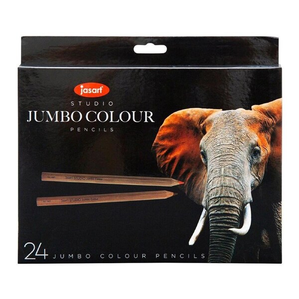 24pc Jasart Studio Jumbo Colour Pencil Set 5.0mm Lead Art Drawing/Sketching