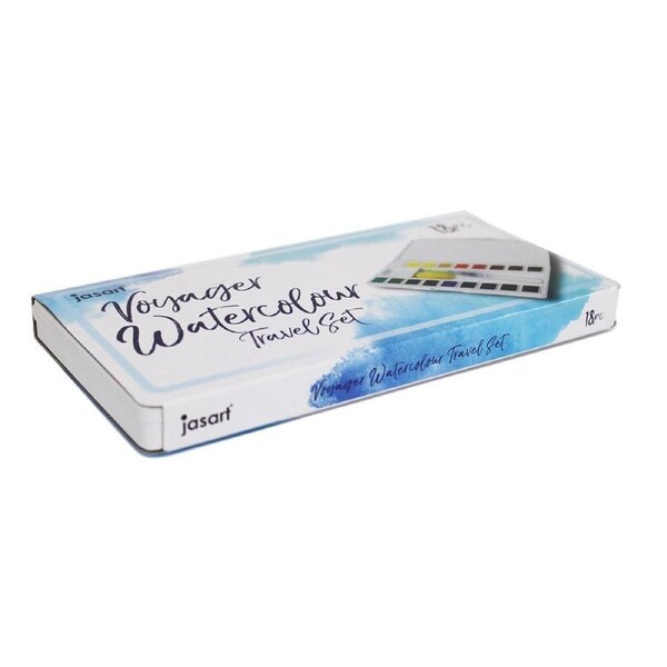 Jasart Voyager Art/Craft 18-Watercolour Painting Travel Set w/ Storage Case