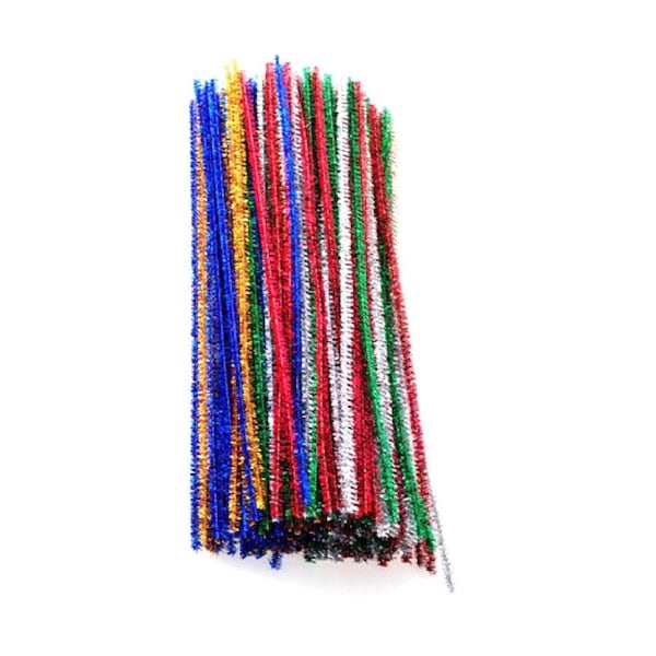 200pc Jasart Pipe Cleaners 1x30cm Children Art/Craft Chenille Stem Special Mix