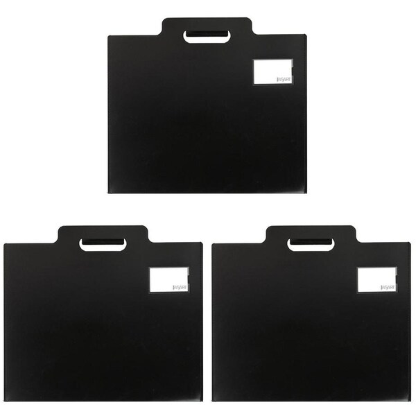 3x Jasart A3 Carry Sleeve Documents/Artworks Protector/Organiser Storage Black