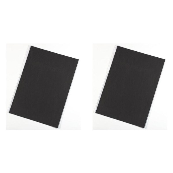 2x Jasart A1 Art/Craft Presentation Portoflio Sleeve w/ Black Paper Inserts CLR