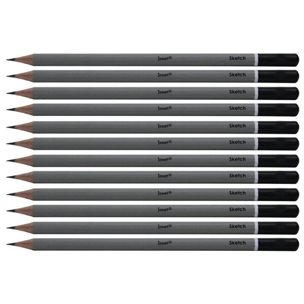 12x Jasart Sketching Pencil Art/Craft Portraiture/Drawing Stationery HB Grey
