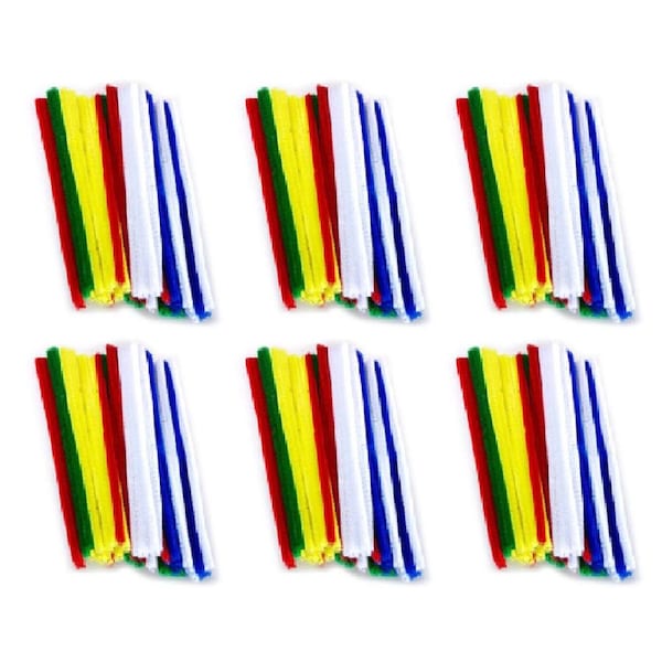 6x 50pc Jasart Pipe Cleaners Kids/Children Art/Craft Chenille Stem Assorted
