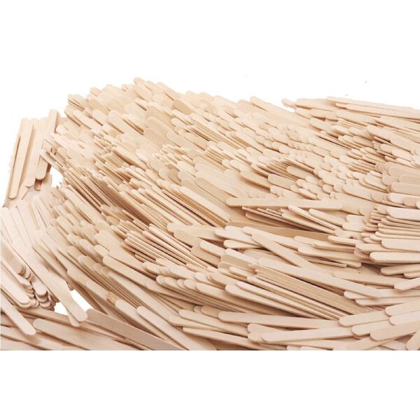 6x 1000pc Jasart Wooden Popsticks/Popsicle Sticks Art/Craft Kids Activity Plain