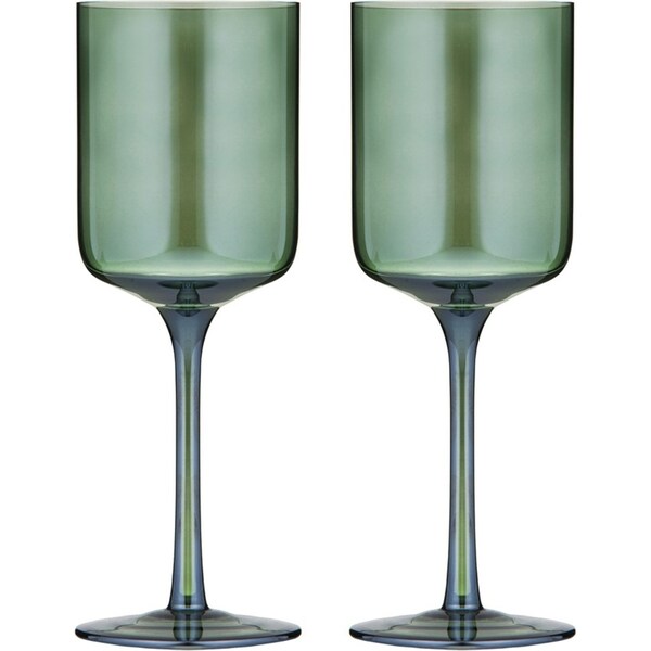 2pc Tempa Verity Crystal Clear Wine Glass Home Barware Drinking Stemware Fern