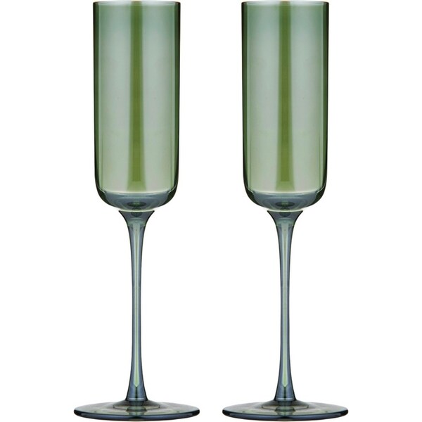 2pc Tempa Verity Champagne Crystal Glass Home/Barware Set Modern Design Fern