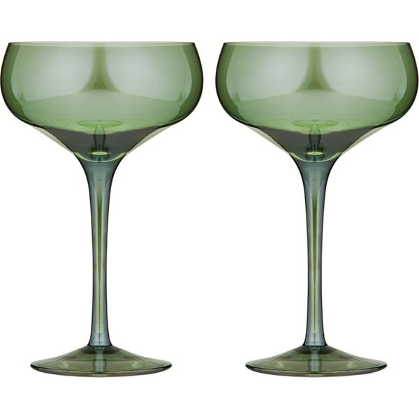 2pc Tempa Verity Drinking Crystal Stemware Coupe Glass Home/Barware Set Fern