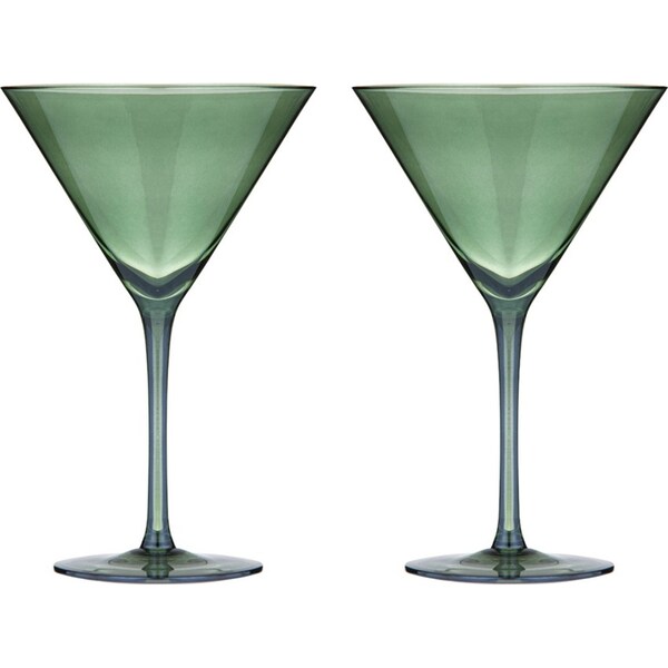 2pc Tempa Verity Drinking Crystal Stemware Martini Glass Home/Barware Set Fern