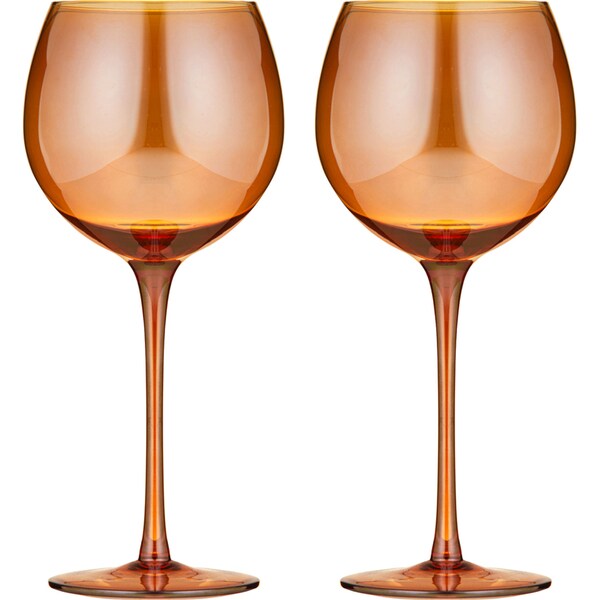 2pc Tempa Verity Gin/Tonic Drink Crystal Glass Home/Barware Premium Set Amber