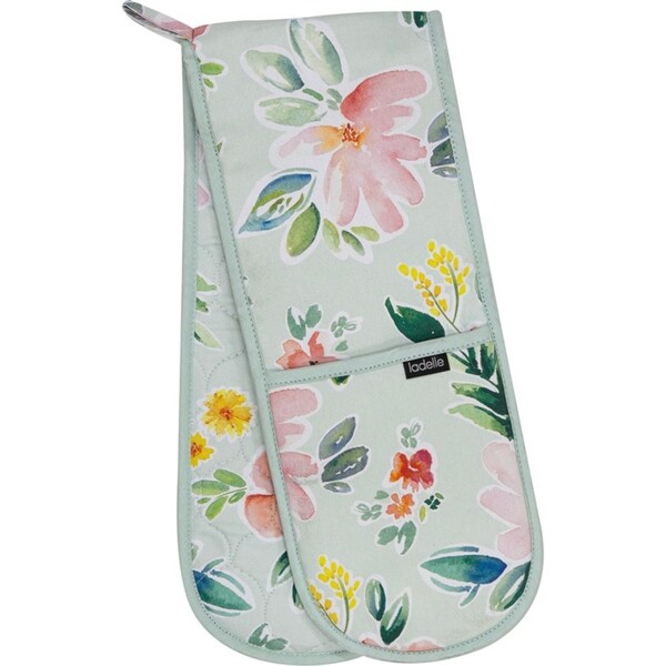 Ladelle Chelsea Heat Resistant Double Oven Mitt/Gloves NonSlip Grip Washable