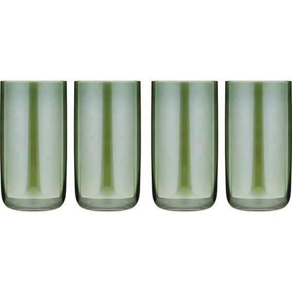 2x 2pc Tempa Verity Highball Tumbler Drinking Glass Crystal Barware Set Fern