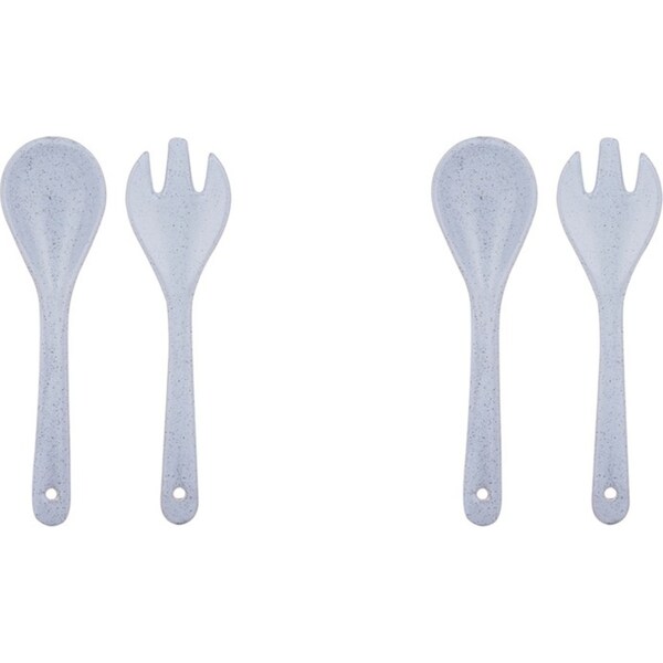 2x 2pc Ladelle Artisan Salad Servers Spoon/Fork Kitchen Serving Utensil Set Blue