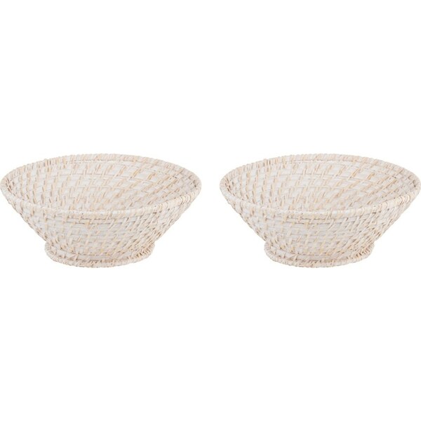 2x Ladelle Whitehaven Woven Round Taper Bowl Handmade Classic Design Kitchenware