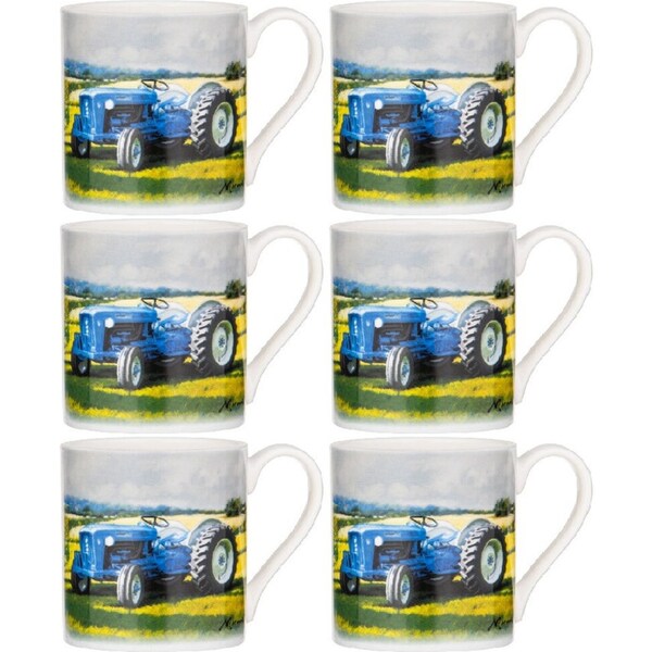 6x Ashdene Tractors Then/Now Ford Fine Bone China Drinking Beverage Drinking Mug