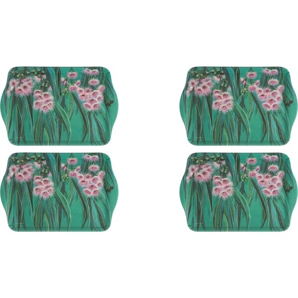2x 2pc Ashdene Native Flora Flowering Gum Melamine Serving Platter Scatter Tray