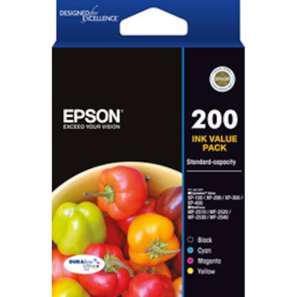 Epson 200 Std CapDURABrite Ultra 4 ink Value Pack