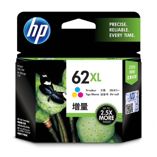 HP 62XL TRI-COLOR INK CARTRIDGE