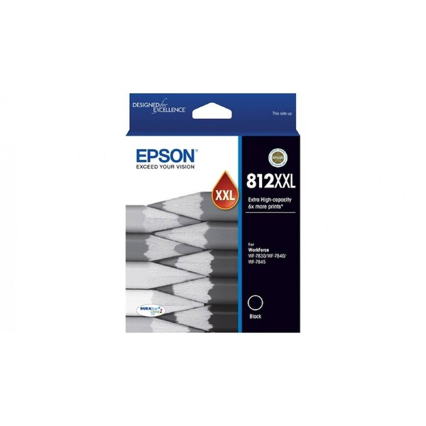Epson 812XXL - Extra High Capacity Capacity DURABrite Ultra - Black Ink