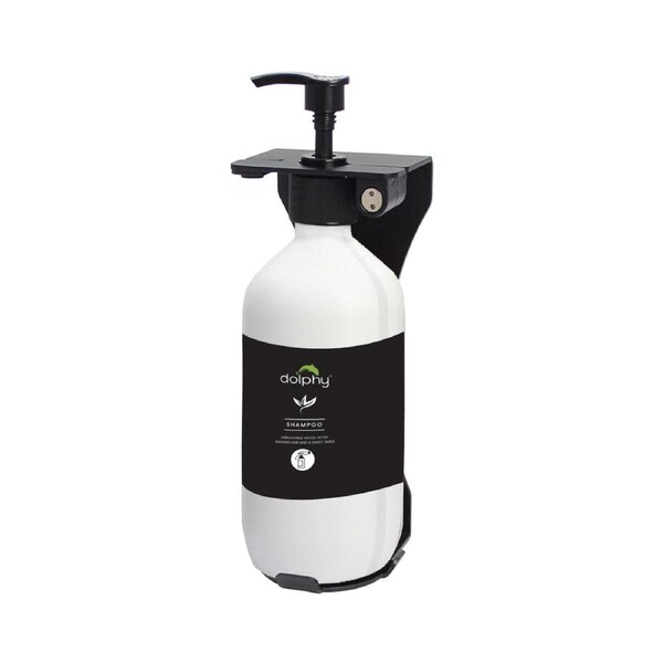 Dolphy 500ml Manual Soap Dispenser - White ABS & Steel Wall Mount, Refillable Liquid Dispenser for Bathroom, Kitchen & Commercial Washrooms