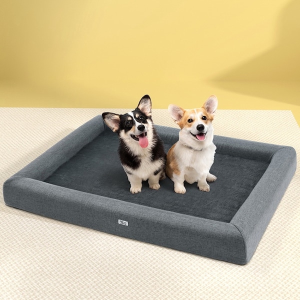 i.Pet Pet Bed Dog Bed Extra Large Cushion Grey 115cm